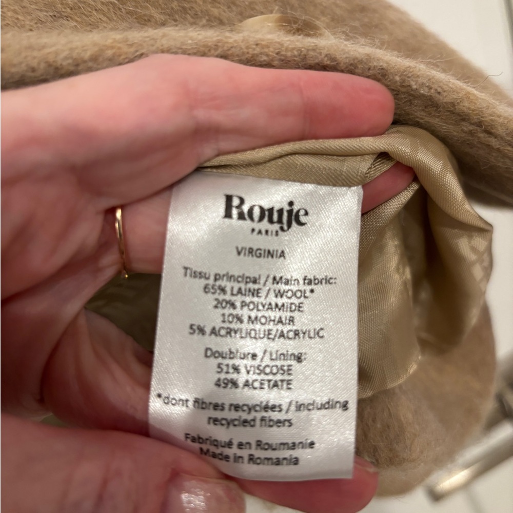Rouje Tan Wool Coat - Picture 7 of 9